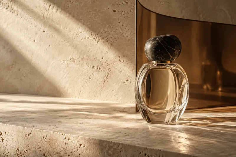 Sculptural fragrance still life